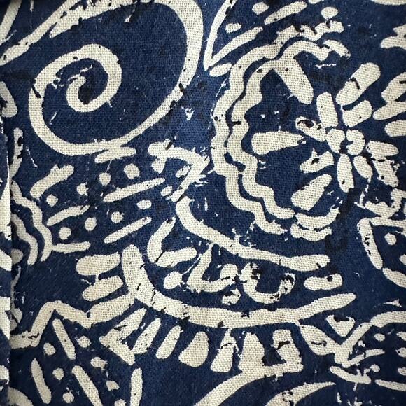 Coldwater Creek Linen Shirt Dress Sleeveless Floral Summer Women 14 Knee Length - Picture 4 of 10